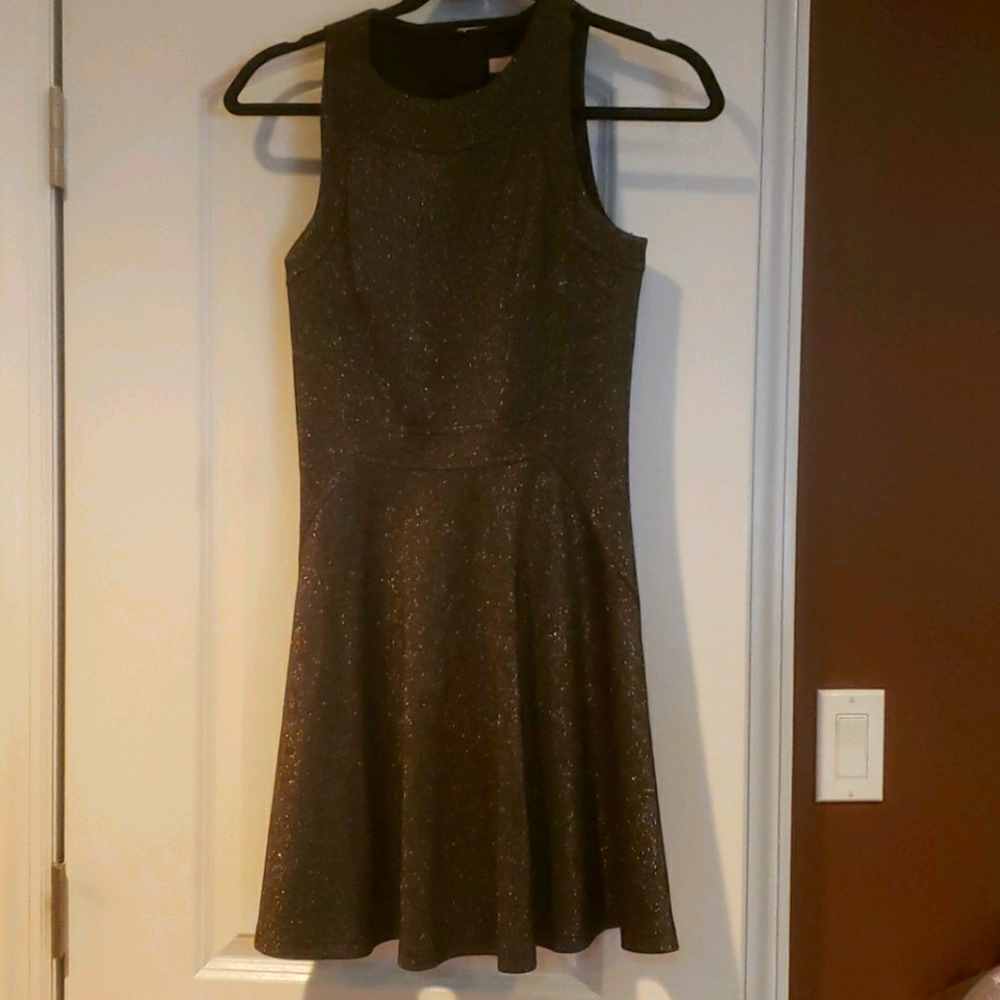 Trina Turk- Black sparkle skater dress